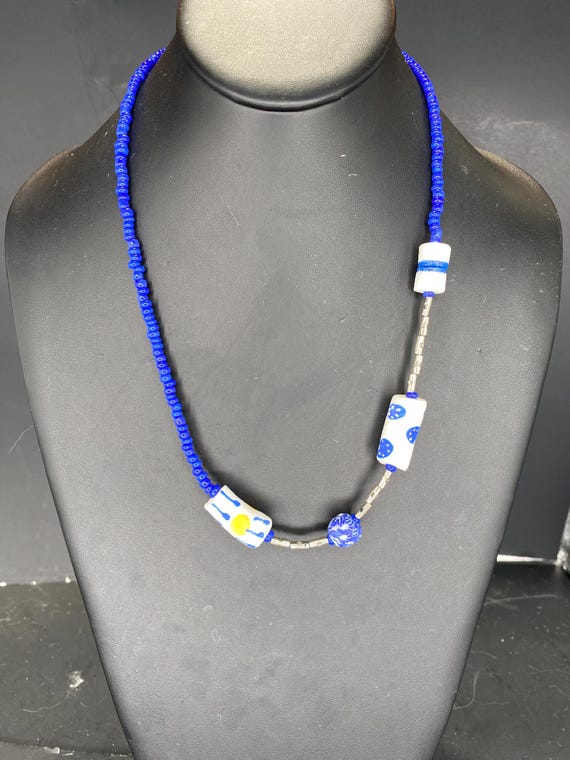 Blue Seed Beads & Krobos