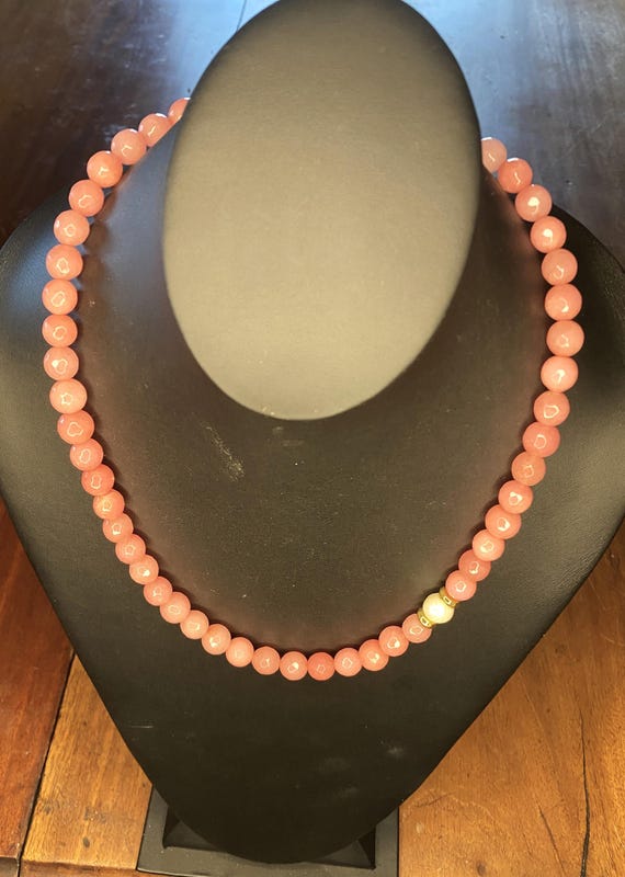 Peach Faceted Agate: Peach Choker