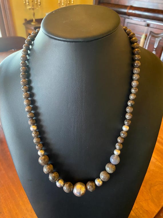 Chocolate Labradorite: Taupe Labradorite Necklace