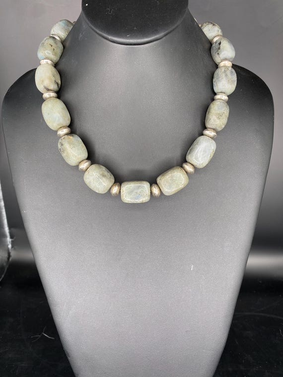 Grey Flannel: Grey Labradorite Necklace