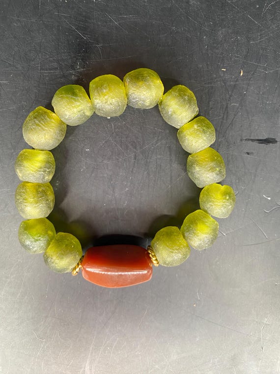 BG64S: Olive and Rust Bracelet