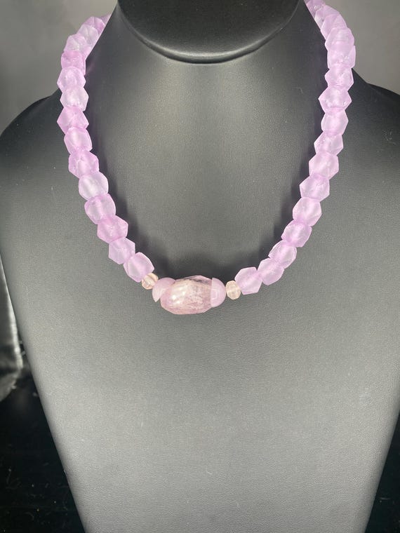 lavender Sea Glass: Lavender Necklace