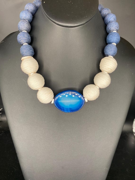 Marine: Navy/White Necklace