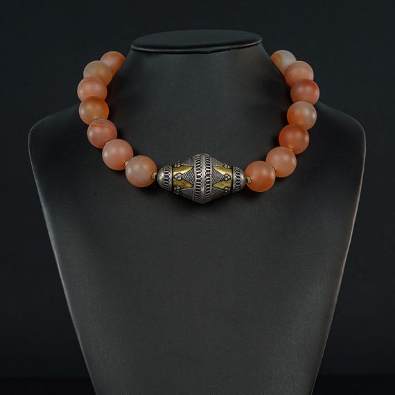 Presence: Luminescent Peach Necklace