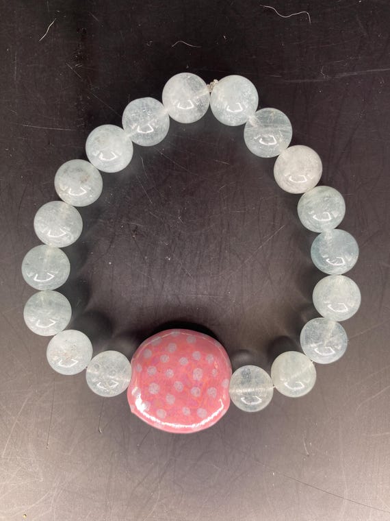 BG59S: Moonstone and Ceramic Bracelet