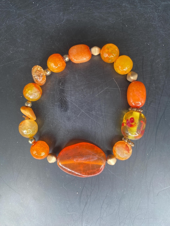 BO25S: Orange Carnelian Bracelet