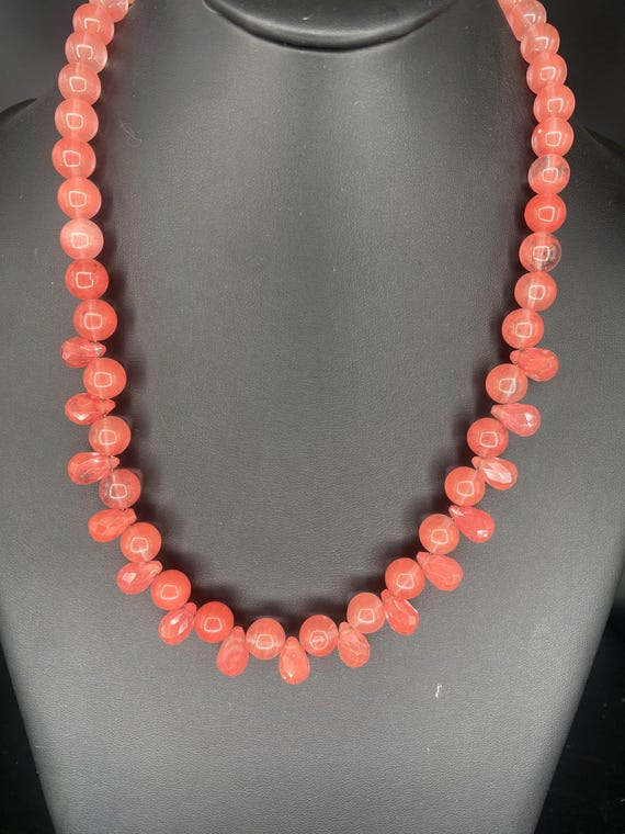 Katie: Cherry Quartz Necklace