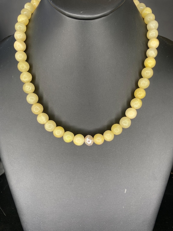 Yellow Choker: Yellow Quartz Necklace