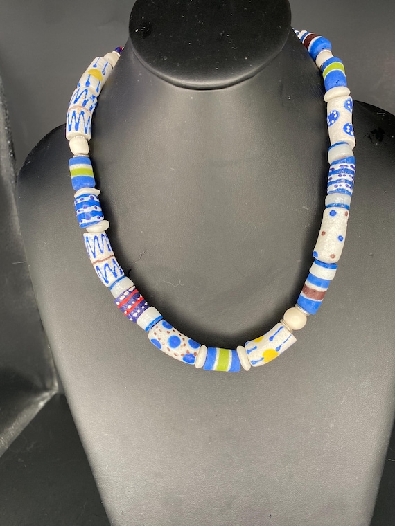 White Royal Krobos Necklace