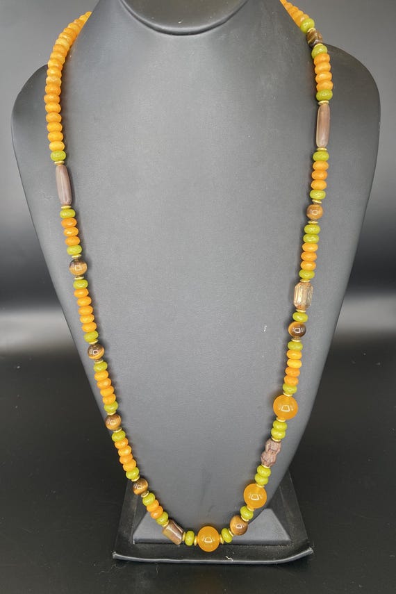 Sunflower: Yellow Jade Necklace