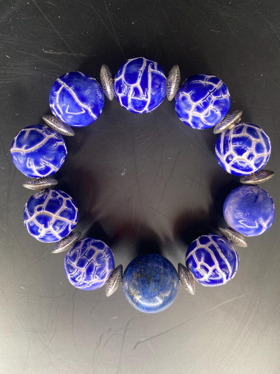 BN9S: Royal Blue/White Bracelet