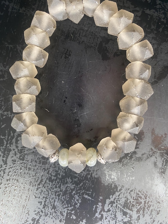 BGY21S: Grey Sea Glass Bracelet