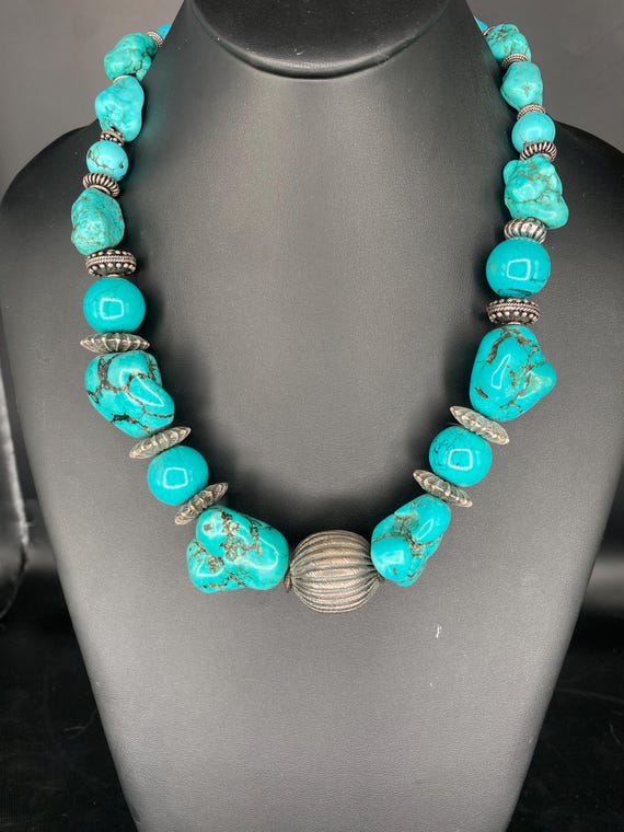 Sedona: Authentic Turquoise and Sterling Necklace