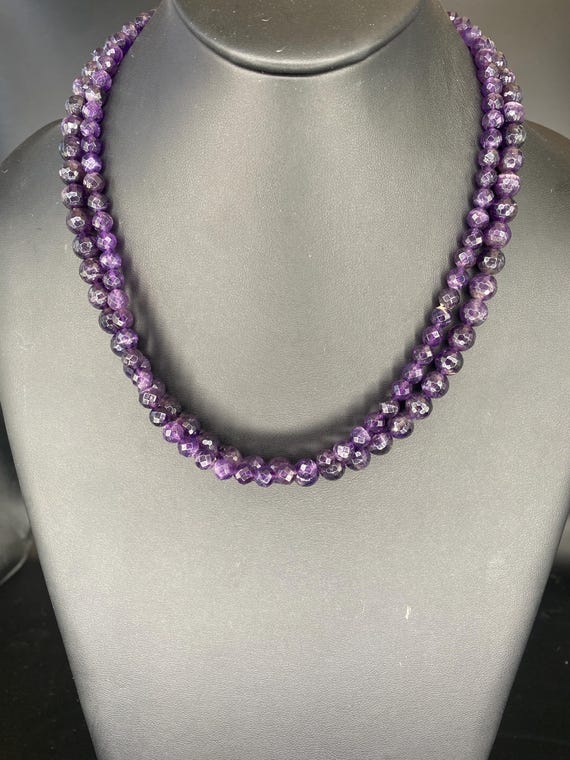Amethyst: 2 strand Amethyst Necklace