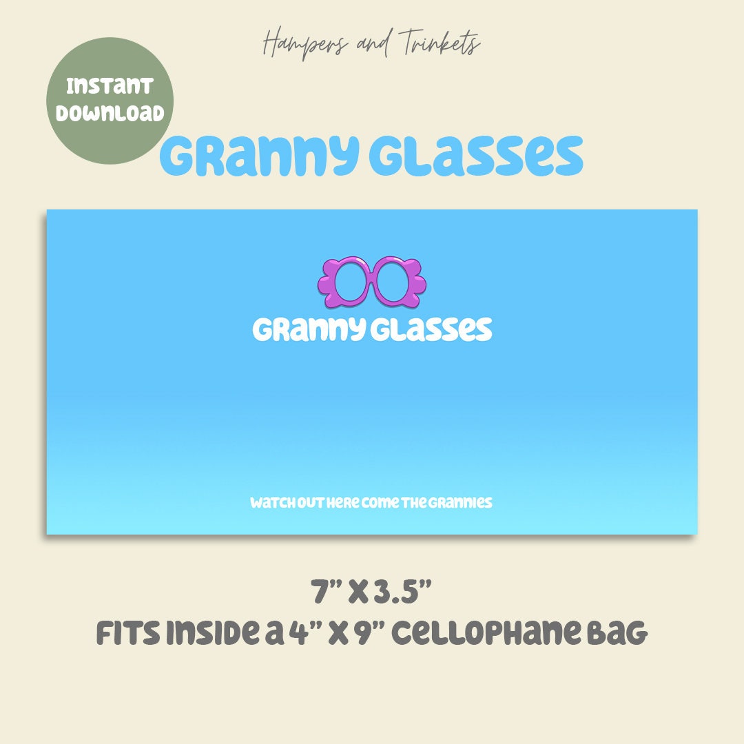 Bluey Party Favors Granny Glasses Bluey Birthday Bluey Etsy My Xxx Hot Girl