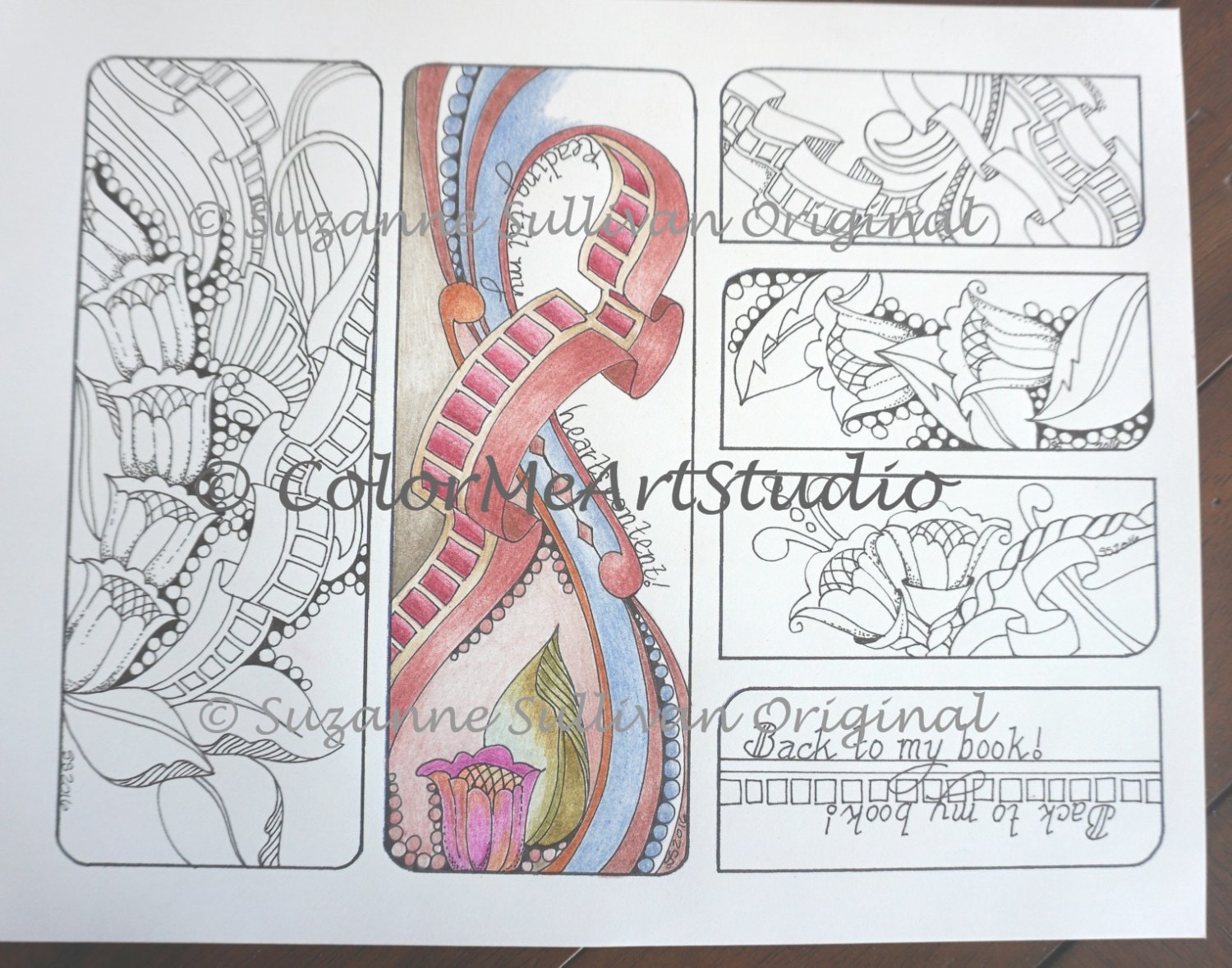 printable bookmarks to color coloring page diy bookmarks etsy