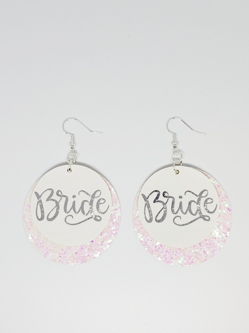 BRIDAL PARTY EARRINGS Bride Earrings Bride Tribe Earrings Bridal Party Gift Bachelorette Party Gift Bridal Shower Gift