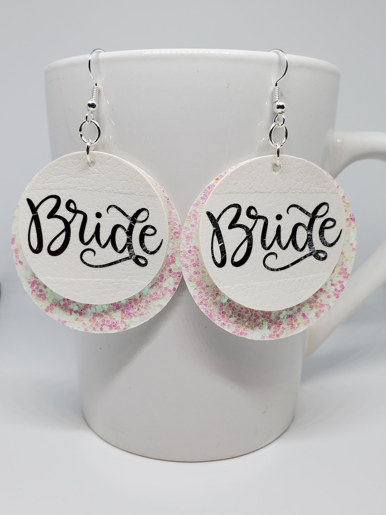 BRIDAL PARTY EARRINGS Bride Earrings Bride Tribe Earrings Bridal Party Gift Bachelorette Party Gift Bridal Shower Gift