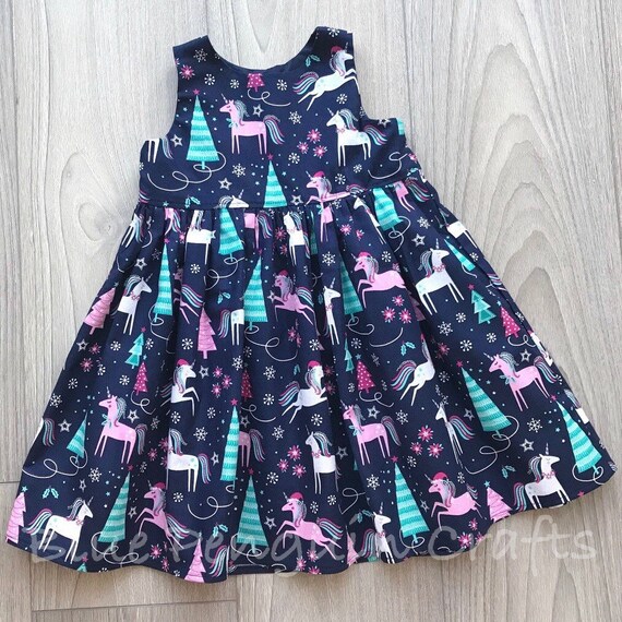 christmas unicorn dress