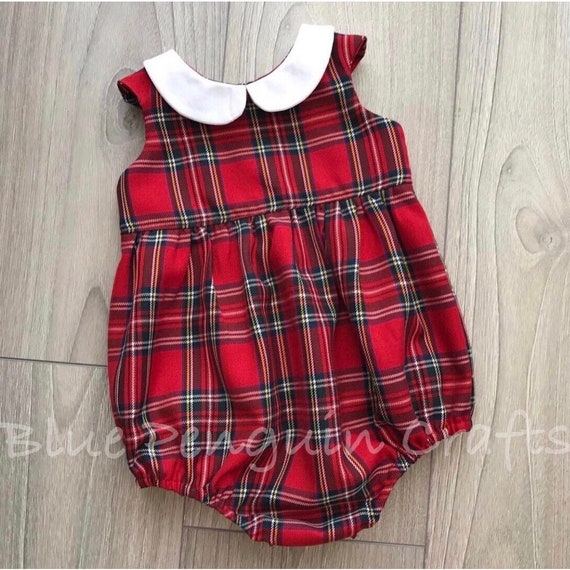 red tartan playsuit