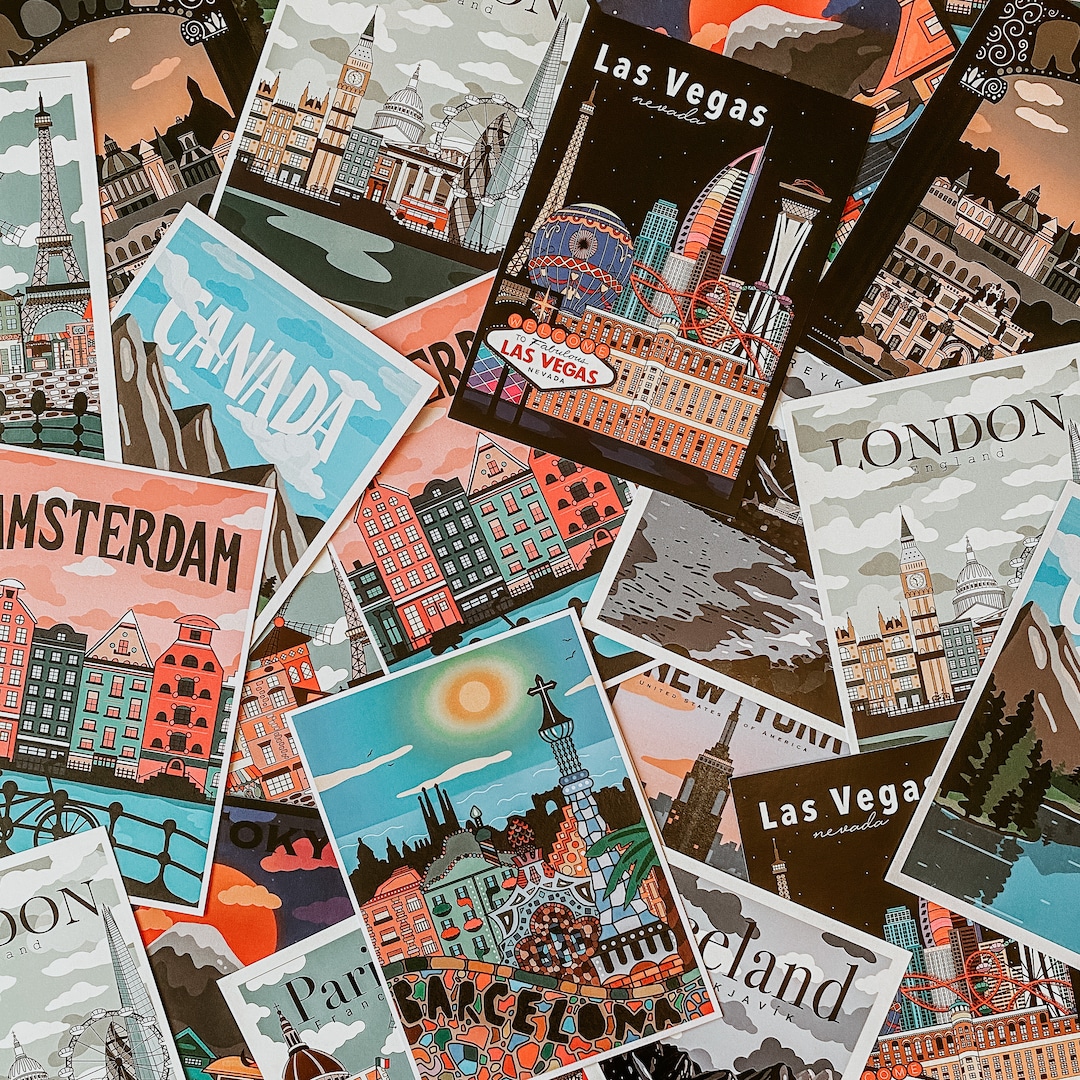TEN Travel Postcards City Postcards City Prints Canada Etsy