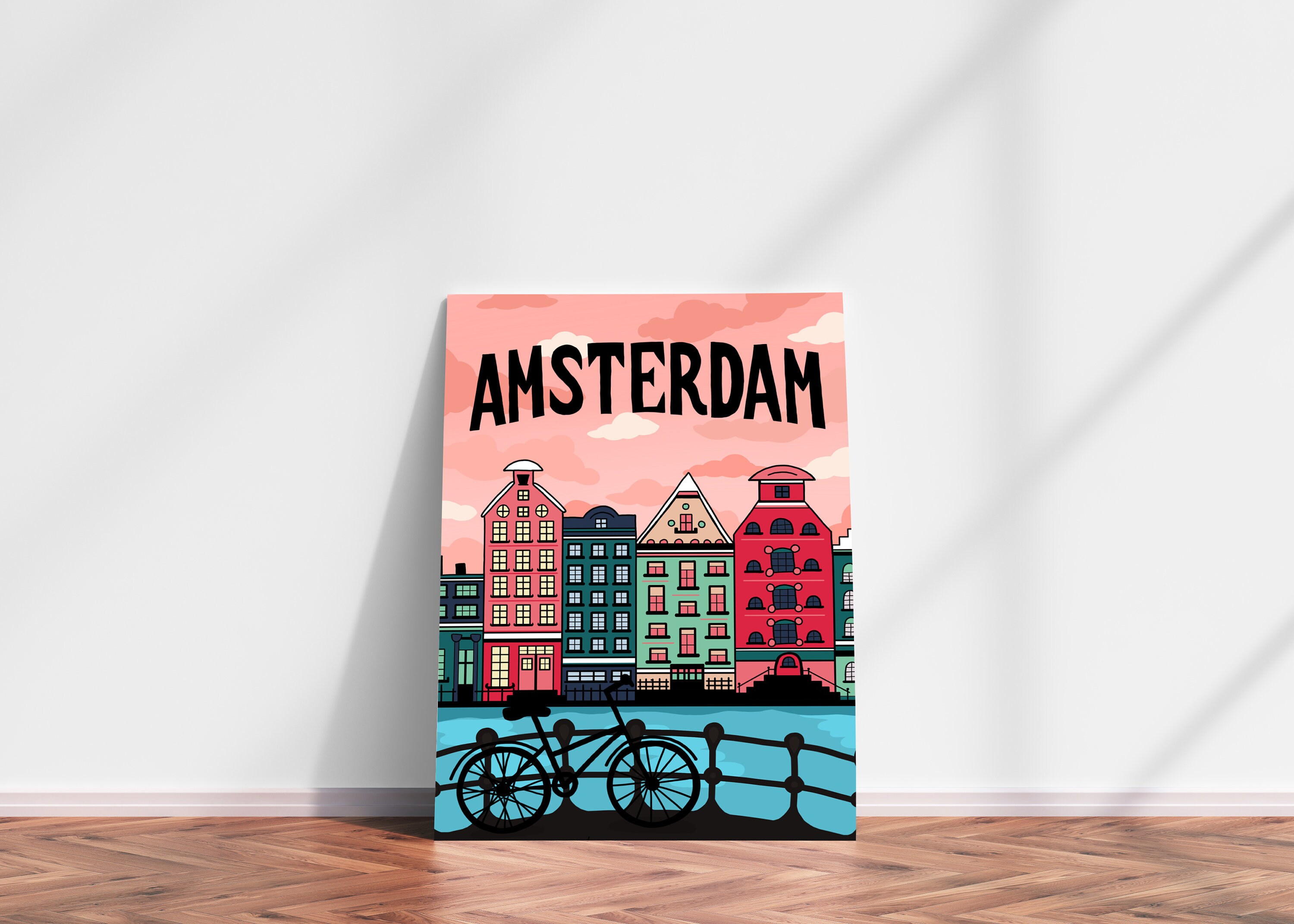 Amsterdam Poster Amsterdam Wall Print A3 Poster A4 Print | Etsy