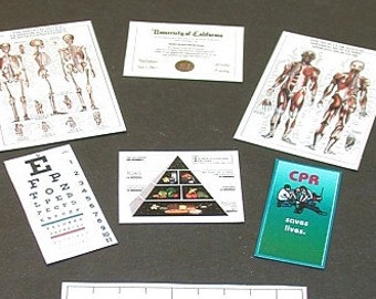 Miniature Wall Items - Doctor&#39;s Office