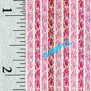 Quarter Scale, Half Scale and 1:144 Scale Miniature Geometric Dollhouse Wallpaper (34A)