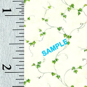 Quarter Scale, Half Scale and 1:144 Scale Miniature Dollhouse Wallpaper (72B)