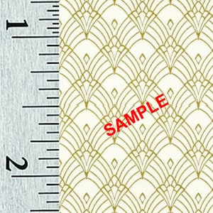 Quarter Scale, Half Scale and 1:144 Scale Miniature Art Deco Dollhouse Wallpaper (73B)