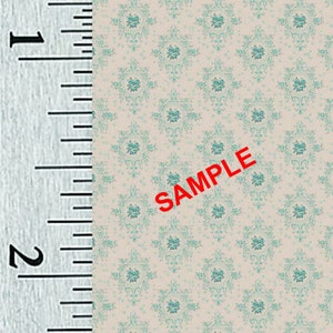 Quarter Scale, Half Scale and 1:144 Scale Miniature Geometric Dollhouse Wallpaper (36C)
