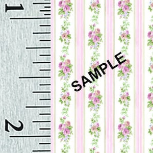 Quarter Scale, Half Scale and 1:144 Scale Miniature  Dollhouse Wallpaper (25C)