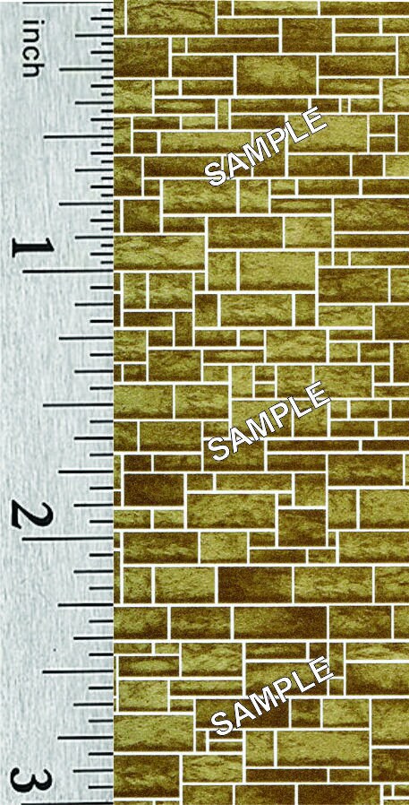 Quarter Scale or 1:144 Scale Miniature Dollhouse Brick Wallpaper (108B ...