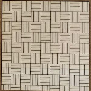 Quarter-scale (1:48) Dollhouse Wooden Flooring - Parquet