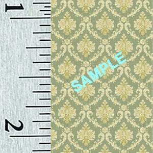 Quarter Scale, Half Scale and 1:144 Scale Miniature  Dollhouse Wallpaper (25A)