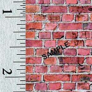 Quarter Scale or 1:144 Scale Miniature Dollhouse Brick Wallpaper (106A)