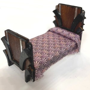 Miniature 1:48 scale Art Deco Bed KIT