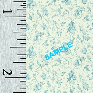 Quarter Scale, Half Scale and 1:144 Scale Floral Miniature Dollhouse Wallpaper (57C)