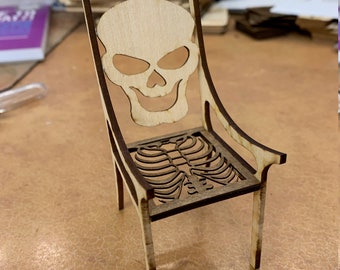 Miniature 1:12 scale Skeleton Chair Kit