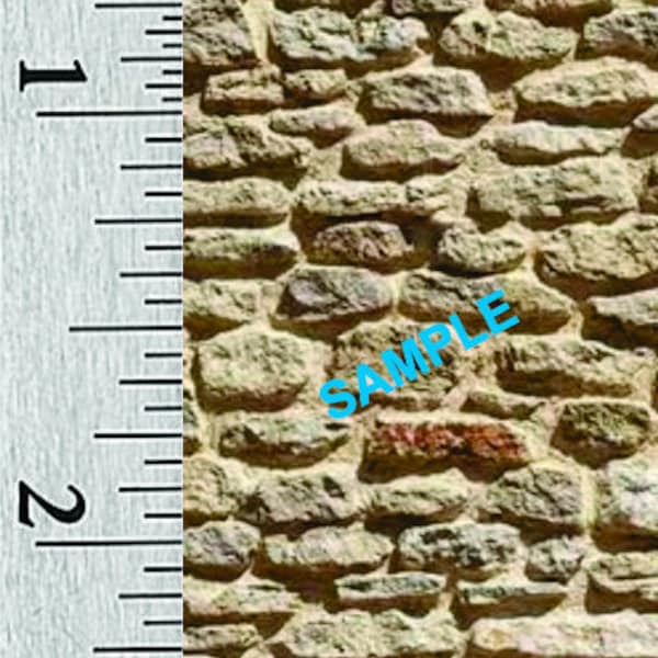 Quarter Scale oder 1:144 Miniatur Puppenhaus Stein Wallpaper (104A)