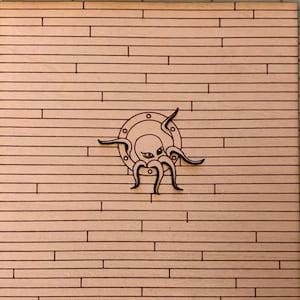 Quarter-scale (1:48) Dollhouse Wooden Flooring - Steampunk Octopus