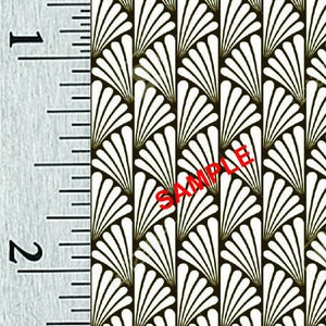 Quarter Scale, Half Scale and 1:144 Scale Miniature Art Deco Dollhouse Wallpaper (74C)