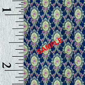 Quarter Scale, Half Scale and 1:144 Scale Miniature Geometric Dollhouse Wallpaper (39C)