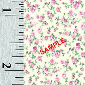 Quarter Scale, Half Scale and 1:144 Scale Floral Miniature Dollhouse Wallpaper (58B)