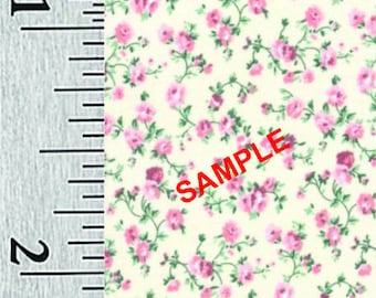 Quarter Scale, Half Scale and 1:144 Scale Floral Miniature Dollhouse Wallpaper (58B)
