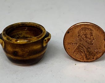 Miniature OOAK Hand-thrown Bean Pot (26)