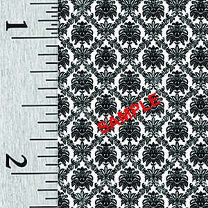 Quarter Scale, Half Scale and 1:144 Scale Miniature Geometric Dollhouse Wallpaper (37C)