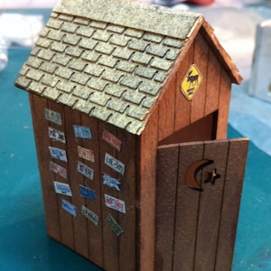 Miniature Quarter (1:48) Scale  Outhouse Kit