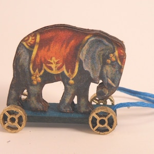 Miniature 1:12 Scale Elephant Pull-Toy KIT