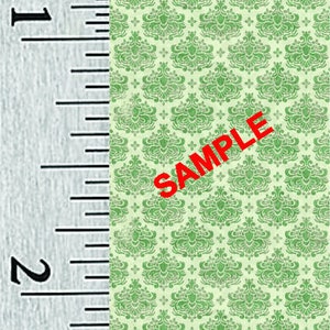 Quarter Scale, Half Scale and 1:144 Scale Miniature  Dollhouse Wallpaper (25B)
